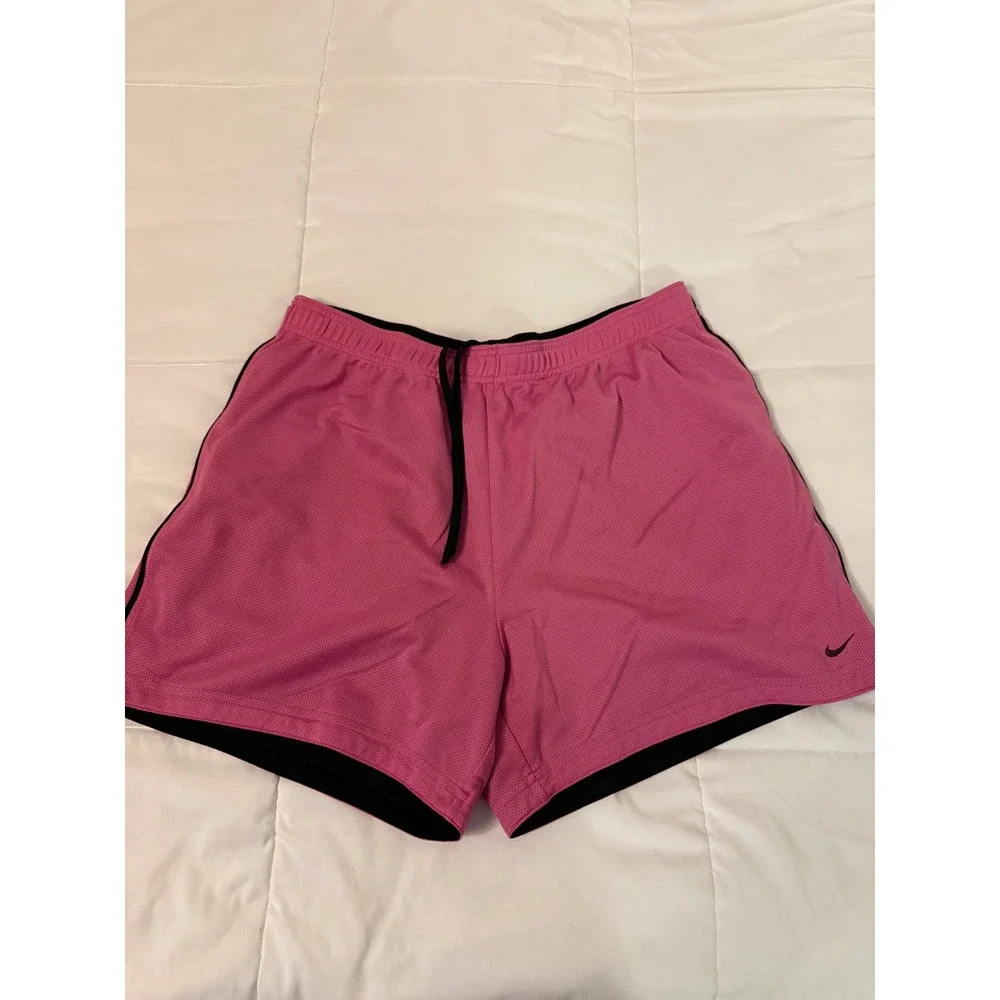 Nike Basketball Shorts Pink Black Athletic Womens XL 16-18